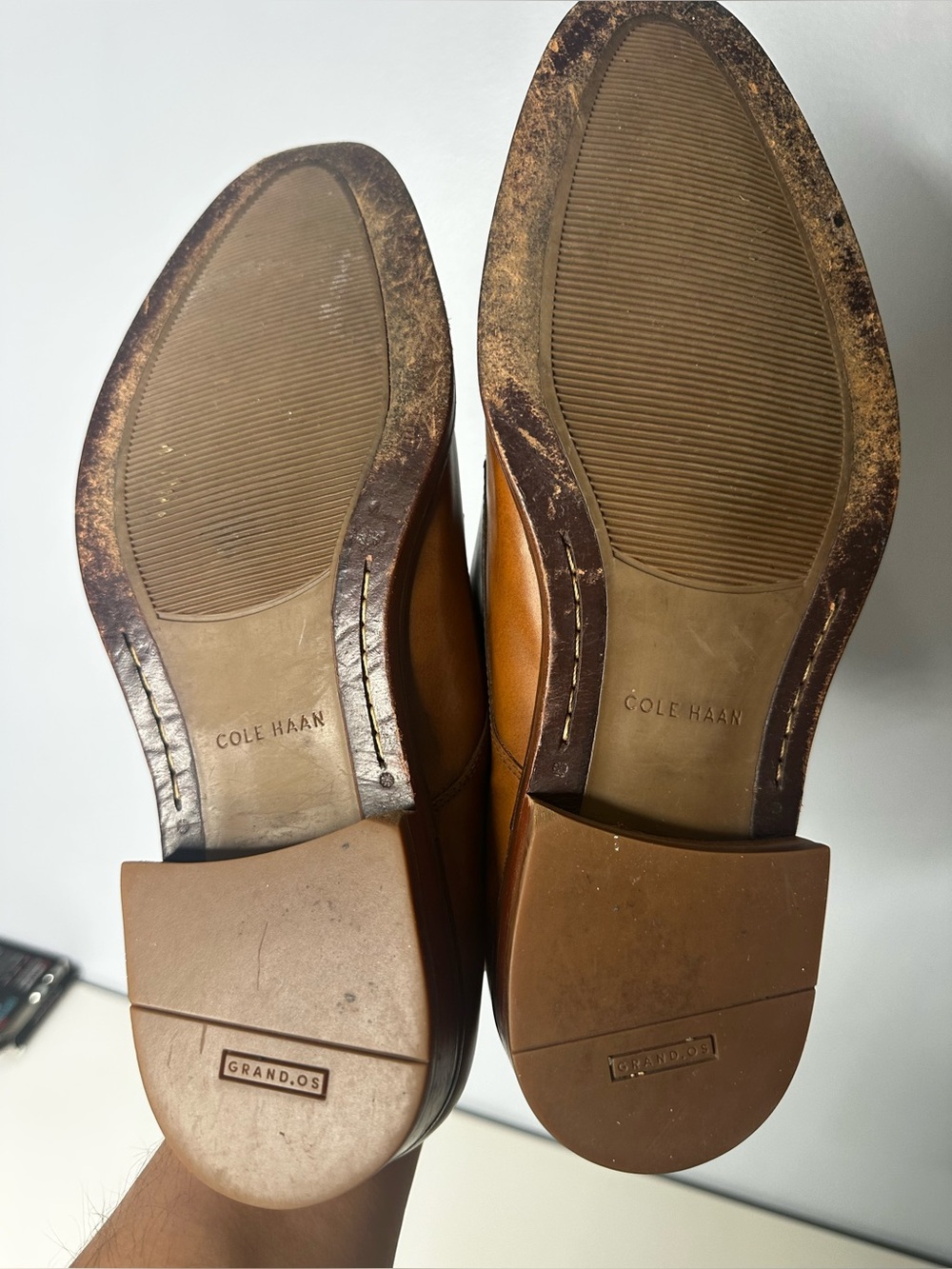 Cole Haan “Grand OS” Double Monk Strap Cap Toe Dress Shoes Mens Size 10.5 Brown - Picture 6 of 8